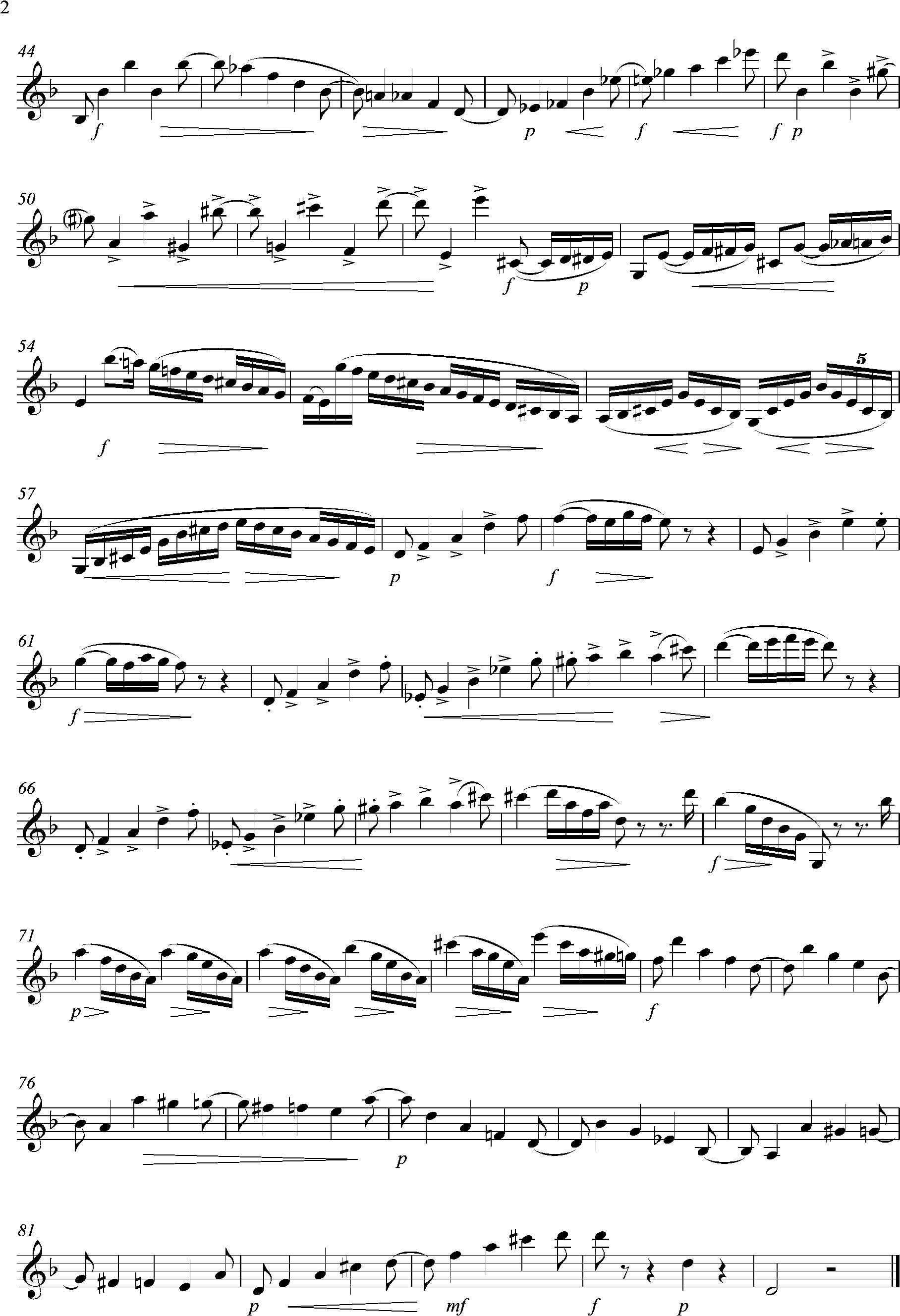 22 Etüden, Iwan Müller, Heft II, 14, Seite 2